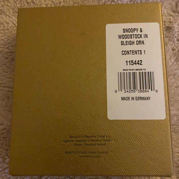 50th Anniversary Waterford Crystal Ornament - Peanuts Collection - Picture 4 of 7